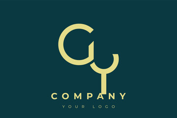 GY Modern Golden Logo