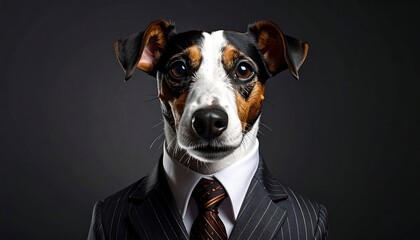 Dog in a suit portrait (1)