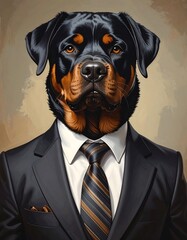 Dog in a suit portrait (3)