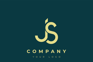 JS Modern Golden Logo