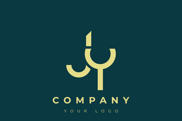 JY Modern Golden Logo