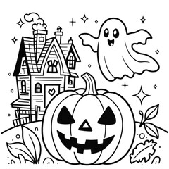 halloween background with pumpkin