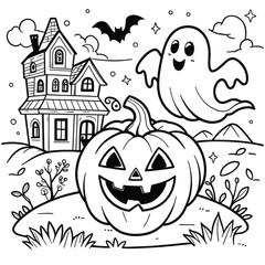 halloween background with pumpkin