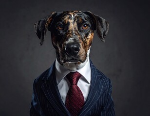 Dog in suit portrait (1)