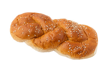 Sweet butter bread isolated on transparent background	