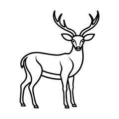 Fototapeta premium Majestic single line minimalist vector drawing scalable illustration art