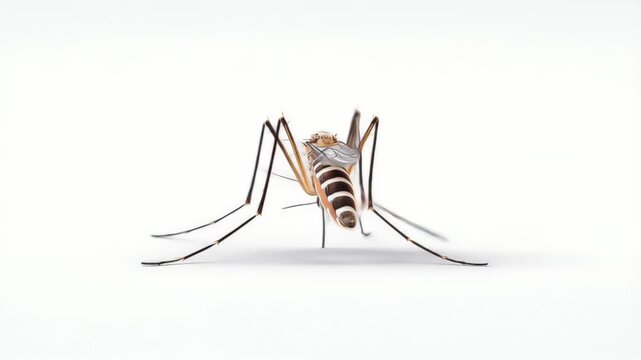 Microscopic Mosquito: Detailed 3D Render of Aedes Aegypti
