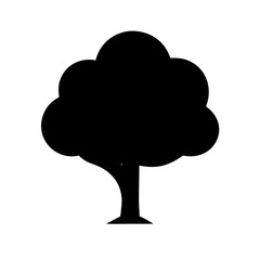 Cloud computing tree illustration with cloud icons and digital design elements