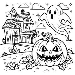 halloween background with pumpkin