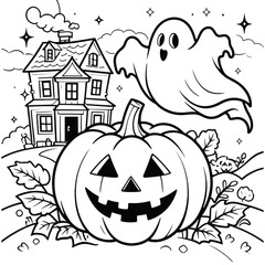 cute halloween pumpkin vector illustration design