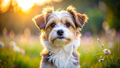 Dog portrait in golden light (1)