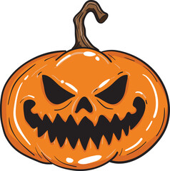 Halloween pumpkin orange cartoon vector Halloween