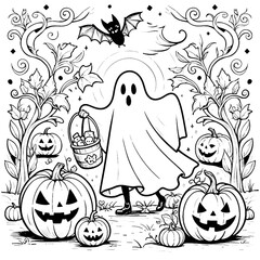 cute halloween ghost image vector illustration design