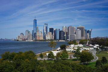 View of Manhattan from Governors Island.