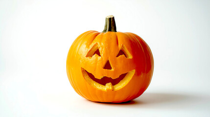 halloween pumpkin isolated on white, jack o lantern