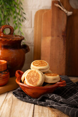 Gorditas de Nata. Cream Gorditas, Mexican street cookies, is an easy recipe made with wheat flour, cream, sugar and cinnamon, sweet bread similar in shape to an little pancake, eaten as a dessert.