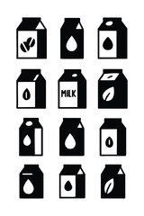 Set of black web design icons