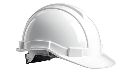 White safety helmet on white background