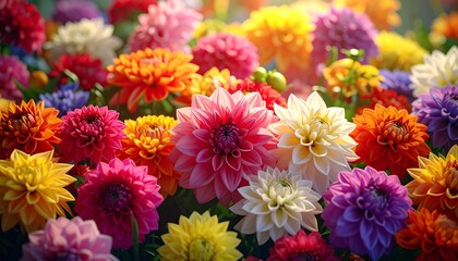 Vibrant flower field in sunlight