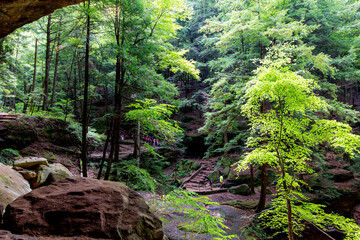 Obraz premium Old Man's Cave, Hocking Hills State Park, Ohio