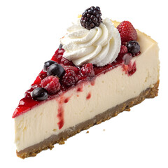 Cheesecake on transparent background Cheesecake on transparent background