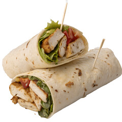 Chicken Wrap on transparent background