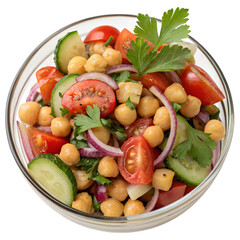 Chickpea Salad on transparent background