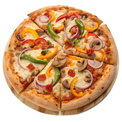 Supreme Pizza on transparent background