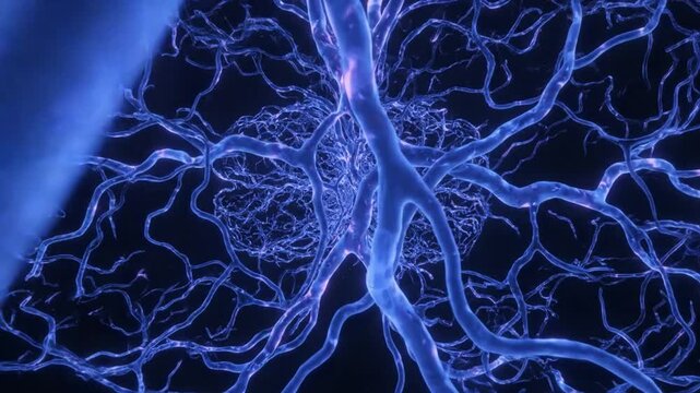 Intricate Network of Blood Vessels in Human Body.