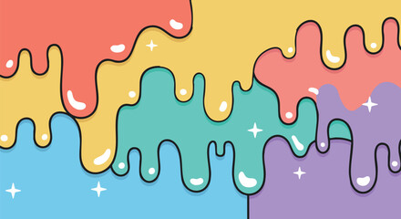 Colorful Melting Candy Layered Texture Vector Art