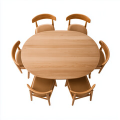 Furniture on plain white background. Minimalist