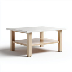 Furniture on plain white background. Minimalist