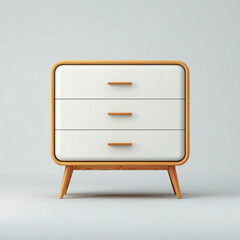 Furniture on plain white background. Minimalist