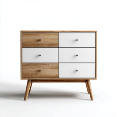 Furniture on plain white background. Minimalist