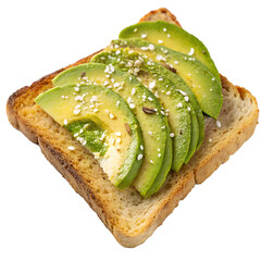 Avocado Toast on transparent background