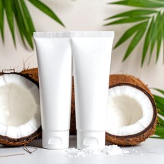White tubes with coconut