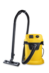 Construction vacuum cleaner on a white isolated background