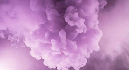 A swirling smoke from a party fog machine in pastel purple ethereal glow