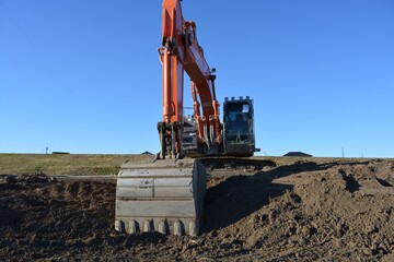 土木工事現場の建設機械