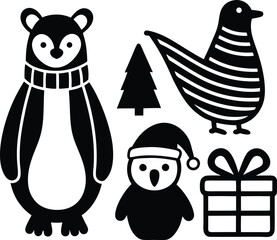 Abstract geometric shapes and lines creating a modern artistic composition isolated on transparent background