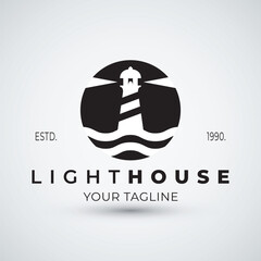 Lighthouse logo vector design template