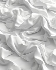 Fototapeta premium Elegant abstract shapes gracefully intertwined within a serene flowing white network design