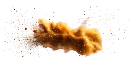 Dust Particles Explosion on Transparent Background
