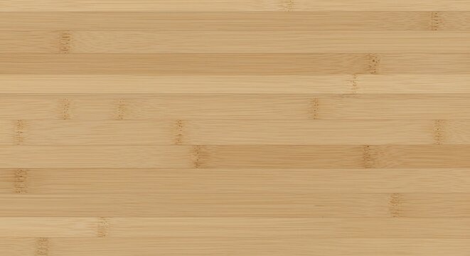 A high-resolution, top-down view of a light bamboo wood texture, showcasing the natural grain and nodes. Ideal for sustainable and eco-friendly themes