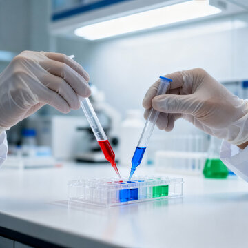 Laborat&oacute;rio de analise clinicas e produ&ccedil;&atilde;o de medicamentos, farm&aacute;cia de manipula&ccedil;&atilde;o. Cientista trabalhando em pesquisa