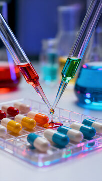 Laborat&oacute;rio de analise clinicas e produ&ccedil;&atilde;o de medicamentos, farm&aacute;cia de manipula&ccedil;&atilde;o. Cientista trabalhando em pesquisa