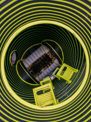 Modern plastic storm drain water or sewage collector