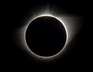Obraz premium Dramatic view of the solar eclipse, showcasing the corona