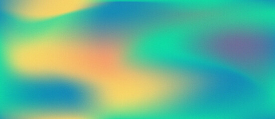 Vibrant Holographic Gradient Background: Smooth Blurred Abstract Mix of Bright Teal, Aqua, Blue,...