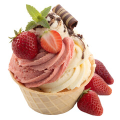 Gelato on transparent background Gelato on transparent background